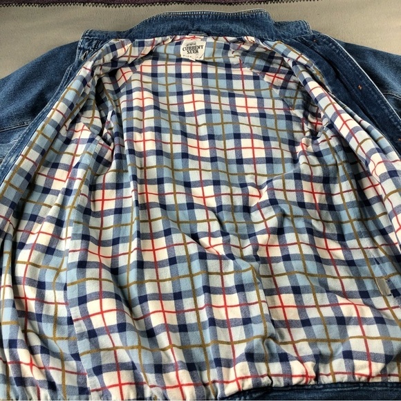 VTG Be In The Current Seen 80s 90s Full Length Lined Denim Trench Retro Vintage - Picture 4 of 9